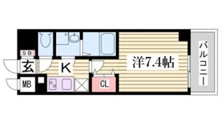 レジュールアッシュ神戸元町の間取り画像