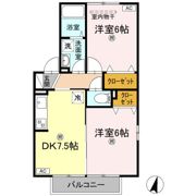 フルーア上林Ⅱの間取り画像