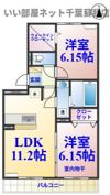 PARK HILLS MIYAKO Bの間取り画像