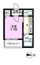 メルディア柴又Bの間取り画像