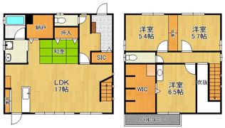 泉台2丁目戸建貸家の間取り画像