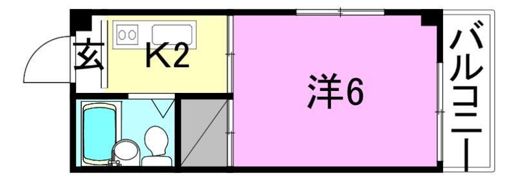 坊ちゃんハイツの間取り画像