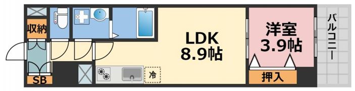 CITY PAL CREST TANIMACHI （シティ パル クレスト タニマチ）の間取り画像