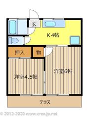 かすみハイツNo1の間取り画像