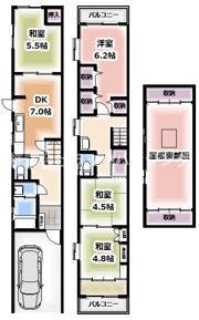 豊秀町2丁目貸家の間取り画像