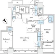 シティタワー武蔵小山 タワー棟の間取り画像