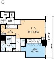 プレミストタワー大阪新町ローレルコートの間取り画像