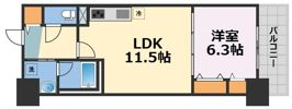 グランセジュール大国町の間取り画像