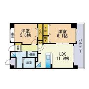 ヴェルジェ高宮東の間取り画像