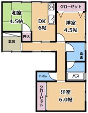 大津市苗鹿2丁目貸家の間取り画像