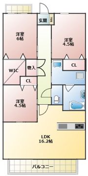 ポレスター水前寺一丁目の間取り画像