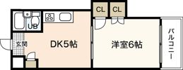 中田ビル三篠の間取り画像