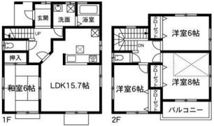 上諏訪町戸建の間取り画像