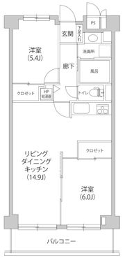 プライムアーバン武蔵小杉comodoの間取り画像