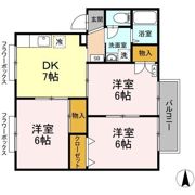 古川南ハイツ A棟の間取り画像