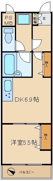 グロ－リア初穂千駄木の間取り画像