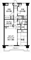 グランドール三鷹 壱番館の間取り画像