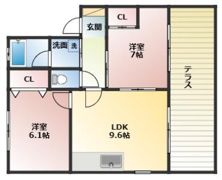 オリーブコートの間取り画像