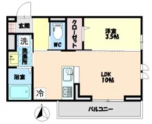 キャトルセゾン 富田橋の間取り画像