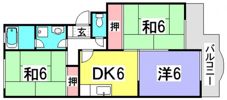 神畠ハイムの間取り画像