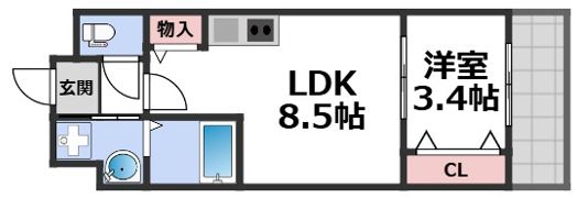 アート東大阪Aの間取り画像