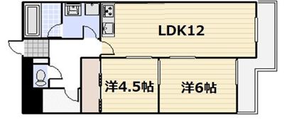 ビューハイツ京都山科（ベルヴィ52）の間取り画像
