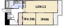 ビューハイツ京都山科（ベルヴィ52）の間取り画像
