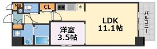 プレサンス堺筋本町エグゼブランの間取り画像