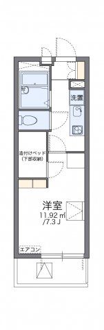 レオパレスアゼリア蛍池の間取り画像