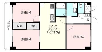 ハイシティ松山の間取り画像