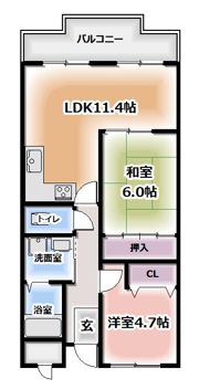 サンマンション楠公の間取り画像