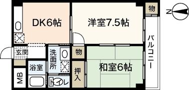 倉本ビル（長束）の間取り画像