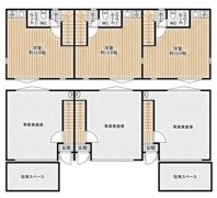 門真市小路町ガレージハウスの間取り画像