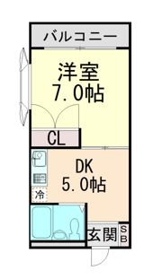 城ノ下ハイツ A棟の間取り画像