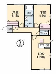 ヴィラ市久の間取り画像