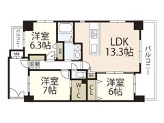 シャルマン庚午北の間取り画像