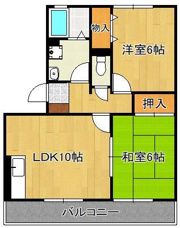 サンスカイ徳力IIの間取り画像
