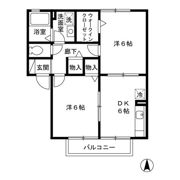 ヴィラ南雲 Bの間取り画像