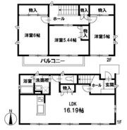 上水南町三丁目戸建Aの間取り画像
