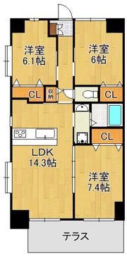 TGボナール浅川台A棟の間取り画像