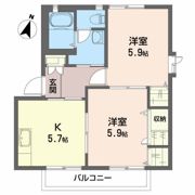 ラポールK・Bの間取り画像