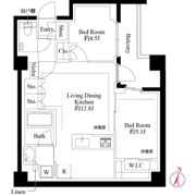 343レジデンス品川（オープンレジデンシア）の間取り画像