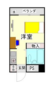 SIハイツ岩屋Ⅱの間取り画像