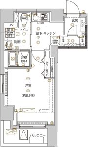ユリカロゼ五反野Ⅲの間取り画像