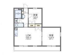レオパレス城北Aの間取り画像