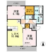Green Valley 香里ヶ丘 B棟の間取り画像