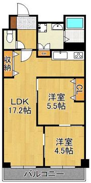 アヴィニール竪町の間取り画像
