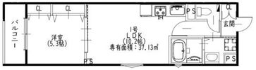ワンライフ私市の間取り画像