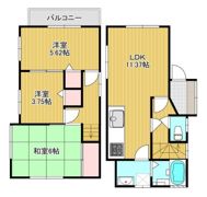 長瀬一丁目貸家の間取り画像