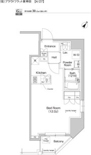プラウドフラット東神田の間取り画像